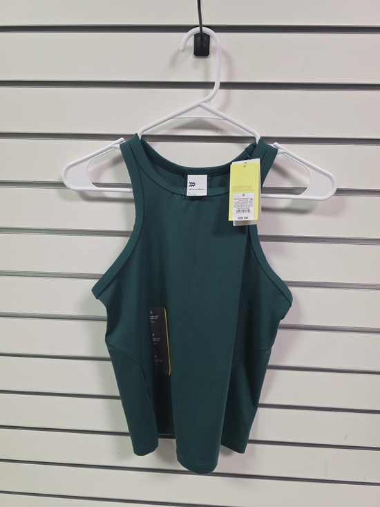 all in motion Tops - Sleeveless High-Neck Performance Tank Top - Deep Teal/Green